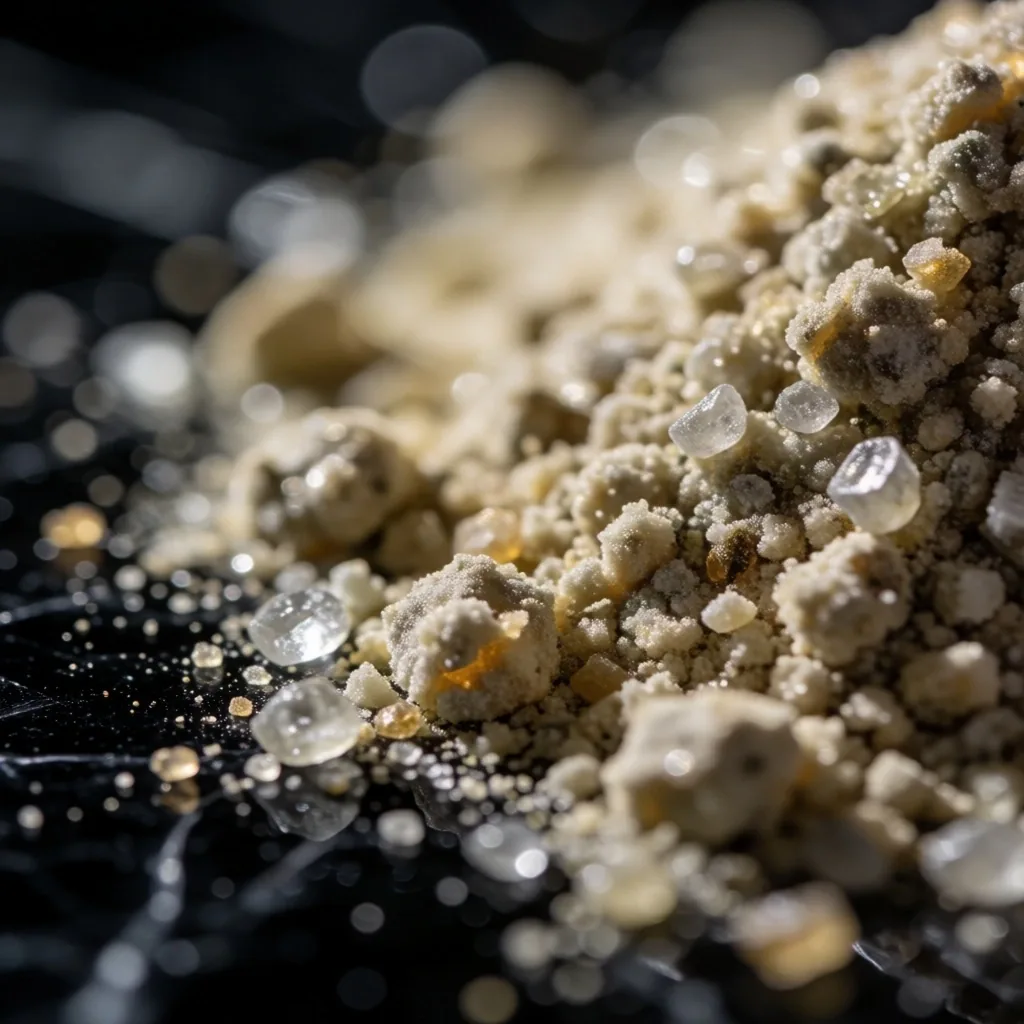 Macro view of supplement powder