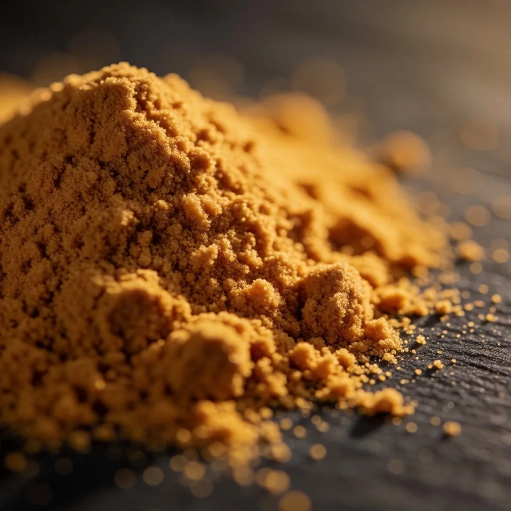 Natural supplement powder macro photography